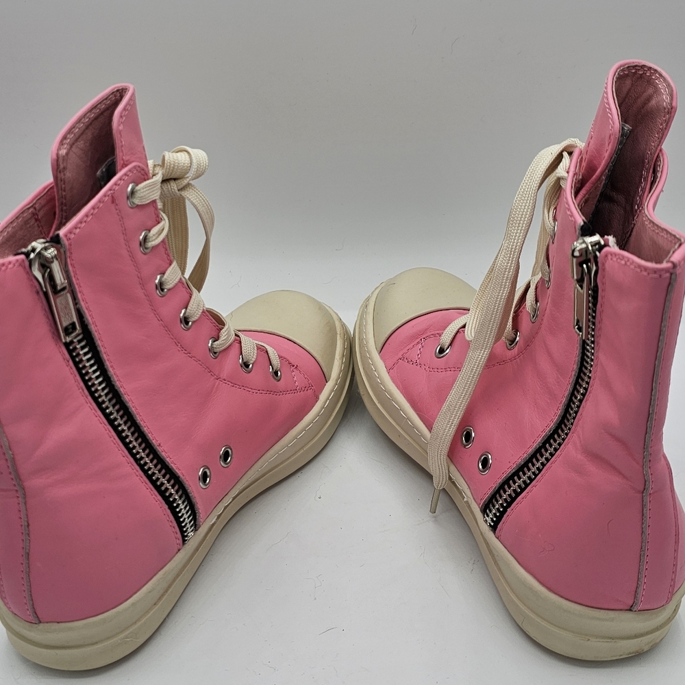 Pink Rick Owens Combat Leather